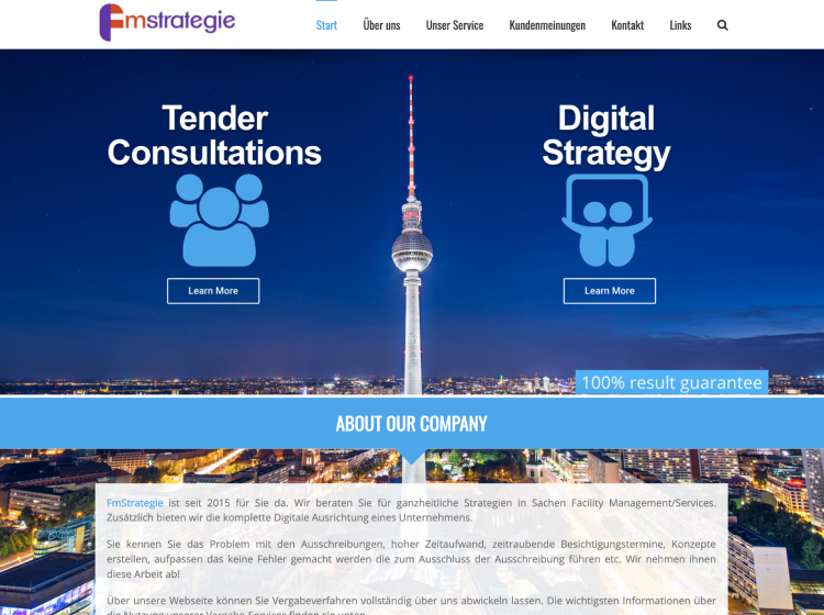 Project Screenshot - http://www.fmstrategie.de/