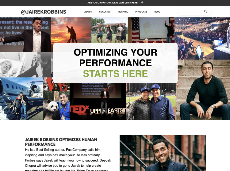 Project Screenshot - https://jairekrobbins.com