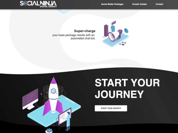 Project Screenshot - https://www.socialninja.com.au