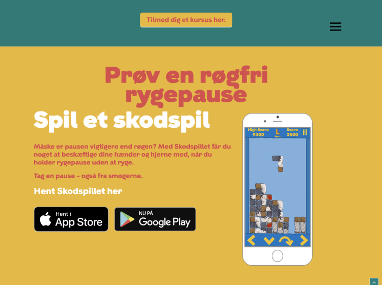Project Screenshot - http://rogfrirygepause.dk