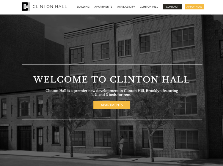 Project Screenshot - https://www.theclintonhall.com/