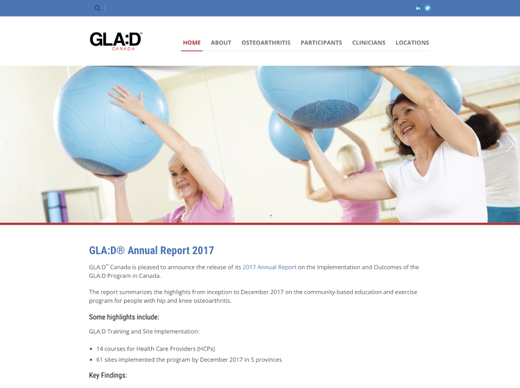 Project Screenshot - https://gladcanada.ca/
