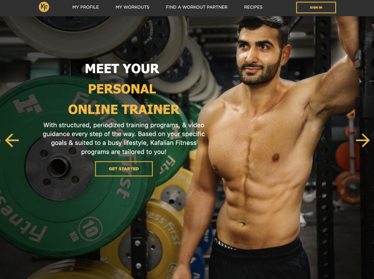 Project Screenshot - https://kafalianfitness.com